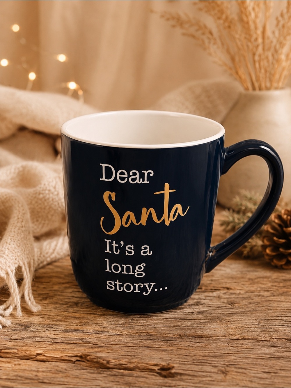 Sheffield Mug Dear Santa it’s a‎ Long Story Home Christmas Coffee Cup
